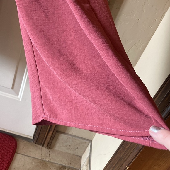 Like New Large She & Sky Terracotta Jumpsuit with Tie Front and Slit Back (ABBA) - Picture 9 of 16